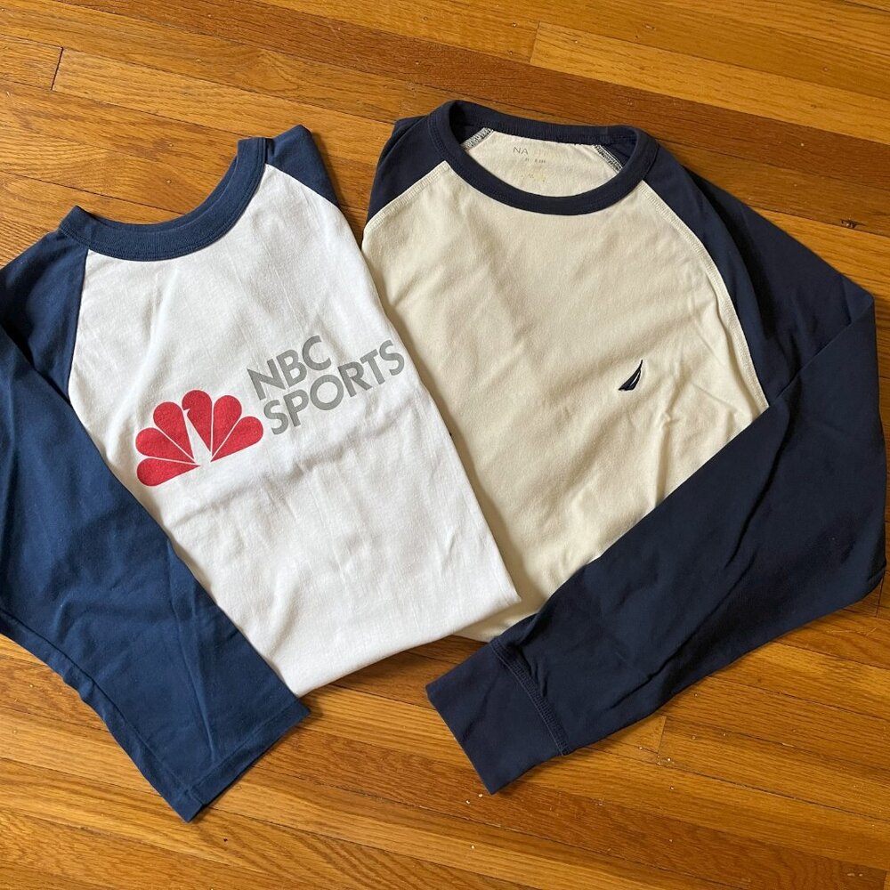 Baseball Shirts NBC Sports and Nautica - Bundle of 2